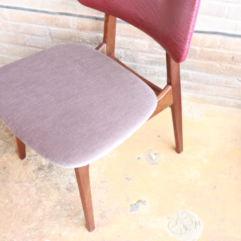 Vintage eettafel stoel velvet roze fauteuils &amp; stoelen Meutt