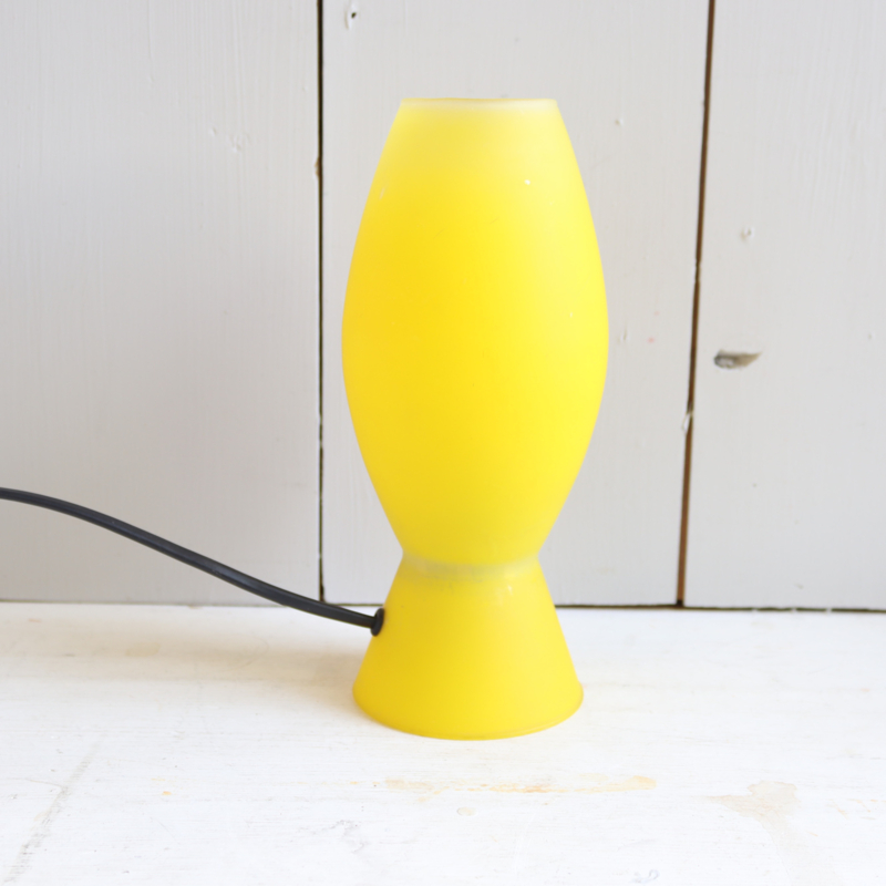 90s vintage geel glas lampje