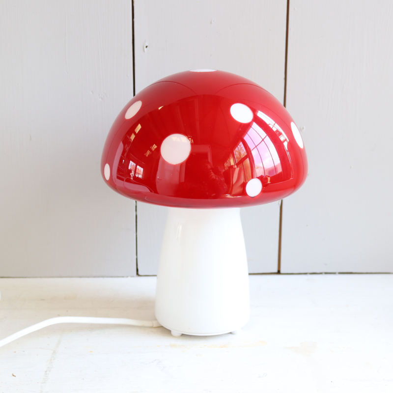 Vintage paddenstoel lampje glas