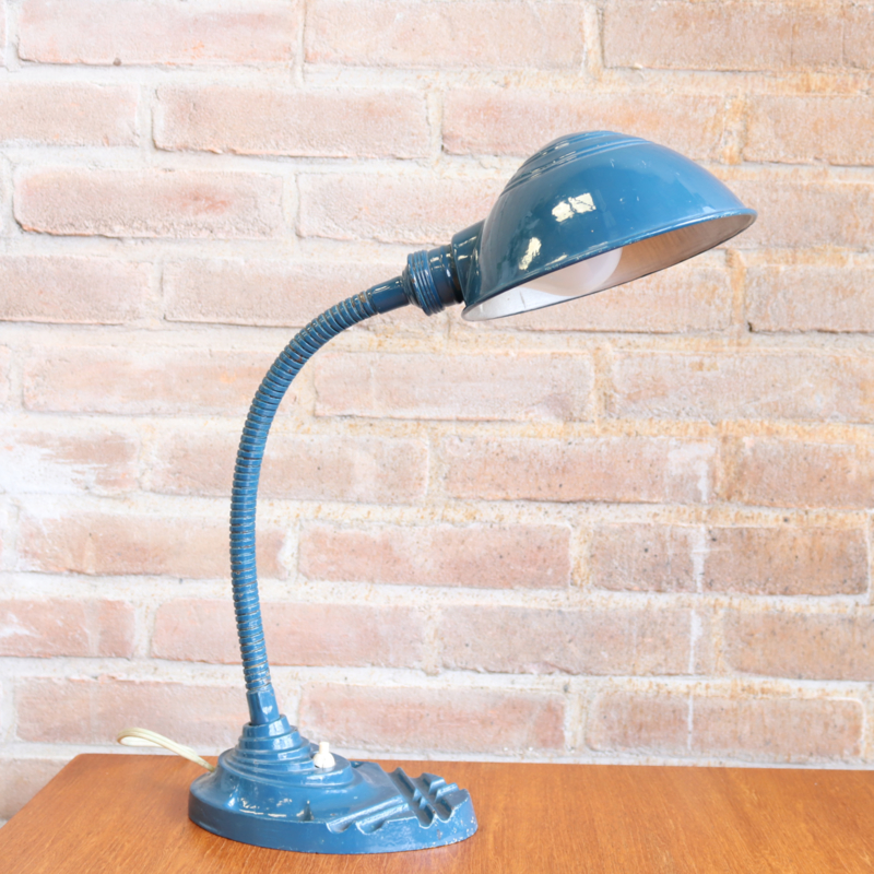 schoner Helderheid Interactie Vintage bureaulamp blauw | lampen | Meutt vintage & interior - webshop voor  vintage interieur producten