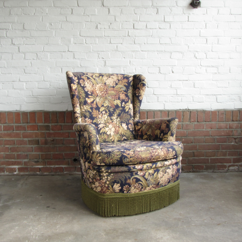 Vintage bloemen fauteuil NIEUW BINNEN Meutt vintage &amp; interior