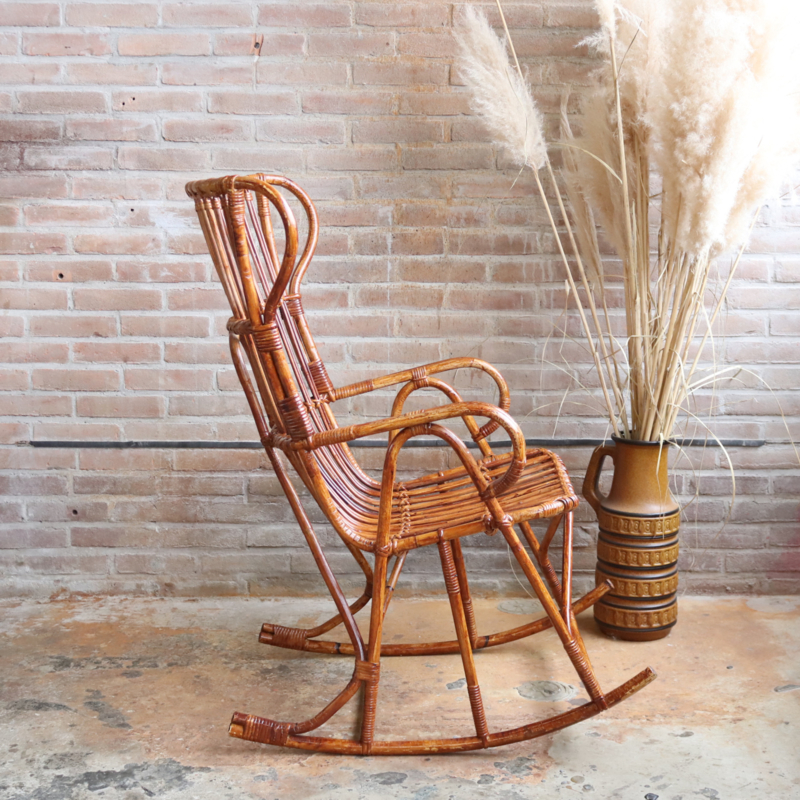 Zuidelijk Bank Belonend Vintage rotan schommelstoel | fauteuils & stoelen | Meutt vintage &  interior - webshop voor vintage interieur producten