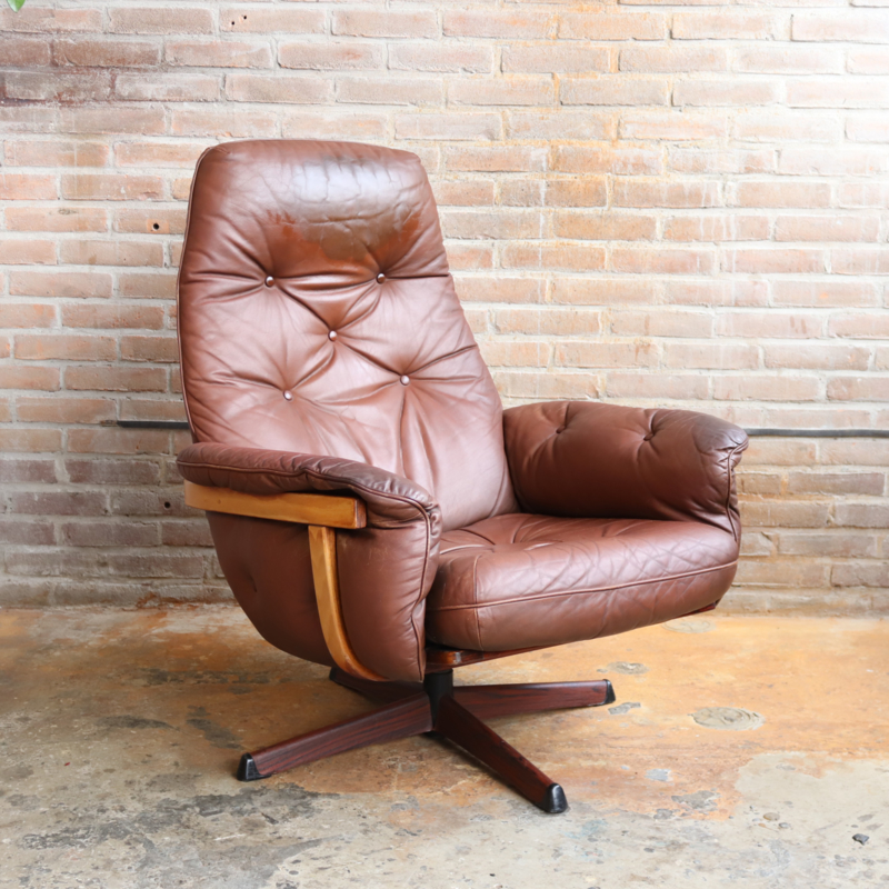 lading bouwen rukken Vintage draaifauteuil bruin | fauteuils & stoelen | Meutt vintage &  interior - webshop voor vintage interieur producten