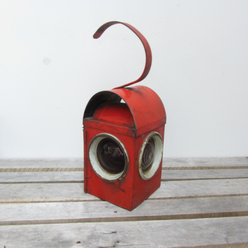 Rode lantaarn lamp metaal | verkocht | Meutt vintage & interior ...
