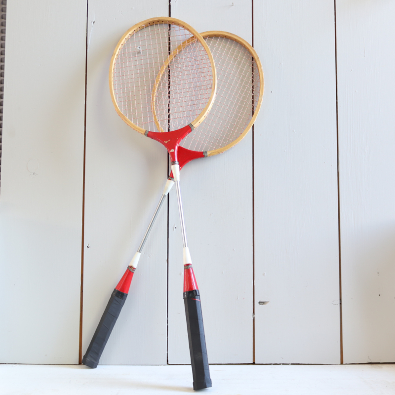 vintage badminton racket set