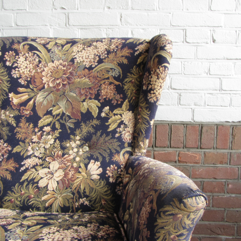 Vintage bloemen fauteuil NIEUW BINNEN Meutt vintage &amp; interior