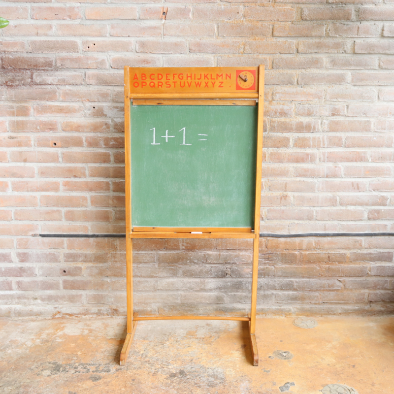 Tactiel gevoel Aubergine roltrap Vintage schoolbord kind | kinderkamer | Meutt vintage & interior - webshop  voor vintage interieur producten