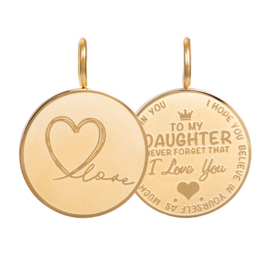 Pendant daughter love goud small