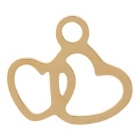 ixxxi charm two hearts goud
