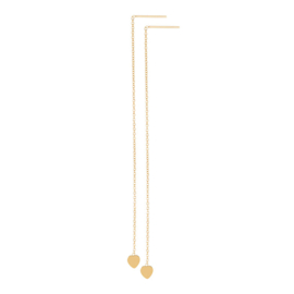 IXXXI Ear studs chain heart goud