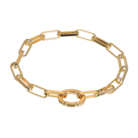 Bracelet square chain goud