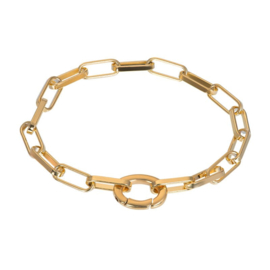 Bracelet square chain goud