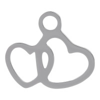 ixxxi charm two hearts zilver