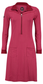 Tante Betsy Houndstooth Dress Red