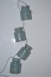 Tea lights garland Aqua