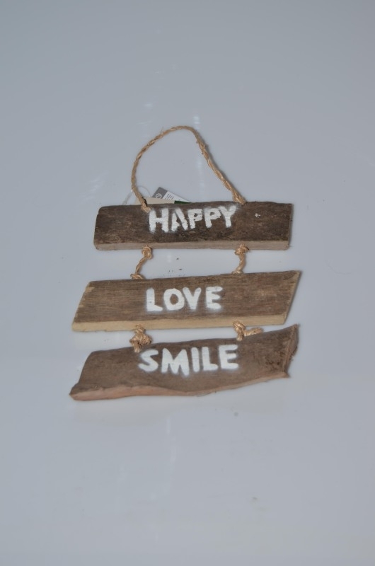 Driftwood 'Happy, Love, Smile'