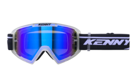 Kenny Track Plus Goggle Clear Crystal With Blue Mirror Lens