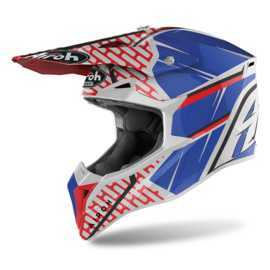 Airoh Wraap Idol Helmet Red Blue Gloss