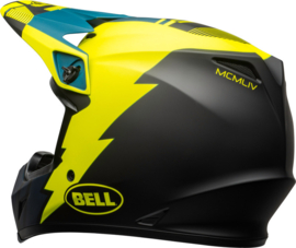 Bell MX-9 Mips Helm Strike Matte Blue Yellow