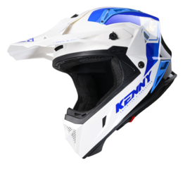 Kenny Titanium Helm Graphic White Blue 2024