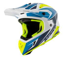 Kenny Titanium Helm Blue White Neon Yellow 2021