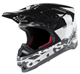 Alpinestars Supertech S-M8 Radium Helmet WhiteBlack, Gray Glossy