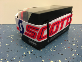 Scott Prospect Red White W/Electric Blue Chrome lens