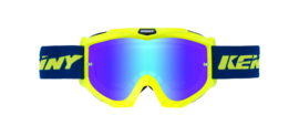 Kenny Track Goggle Fluor Yellow With Blue Mirror Lens