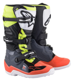 Alpinestars Tech 7S Boots Dark Grey Red Fluo Yellow