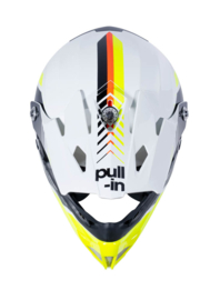 Pull-in Helmet Race White Neon Yellow Youth 2023