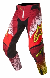 Alpinestars Techstar Factory Pant Red White Fluo Yellow