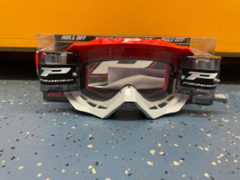 Progrip Red White 3200 Roll-Off Goggle XL Clear