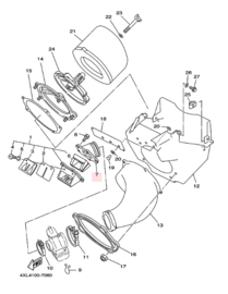 Inlaatrubber YZ250F 97-98 WR250Z 98