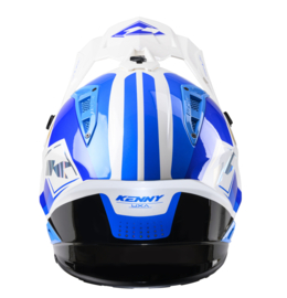 Kenny Titanium Helm Graphic White Blue 2024