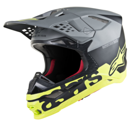 Alpinestars Supertech S-M8 Radium Helmet Black Matte, Gray, Fluo Yellow