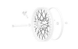 Rear Wheel Spokes 18 Inch Black