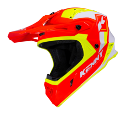 Kenny Titanium Helm Graphic Neon Yellow Red 2023