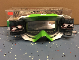 Progrip Green White 3200 Roll-Off Goggle XL Clear