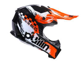 Pull-in Helmet Race Trash Black Orange Youth 2024