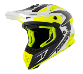 Kenny Titanium Helm White Black Neon Yellow 2021