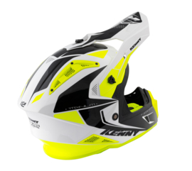 Kenny Titanium Helm White Black Neon Yellow 2021