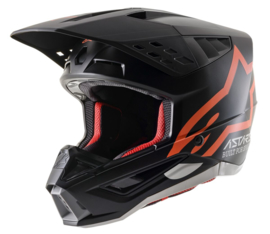 Alpinestars S-M5 Compass Helmet Black Orange Fluo Mat