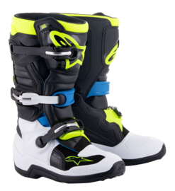 Alpinestars Tech 7S Boots Black Envy Blue Yellow Fluo