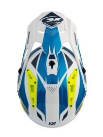 Kenny Titanium Helm Blue White Neon Yellow 2021