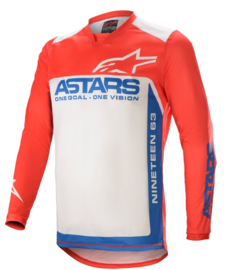 Alpinestars Racer Supermatic Jersey Bright Red Blue Off White 2021