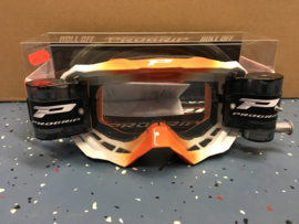 Progrip Orange White 3200 Roll-Off Goggle XL Clear