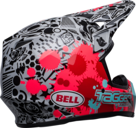 Bell MX-9 Mips Tagger Splatter Gloss Bright Red/Gray