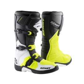Kenny Track Boots White Neon Yellow