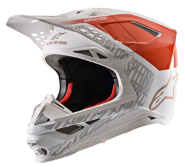 Alpinestars Supertech S-M8 Triple Helmet Orange White Gold