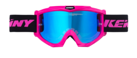 Kenny Track Goggle Pink With Blue Mirror Lens